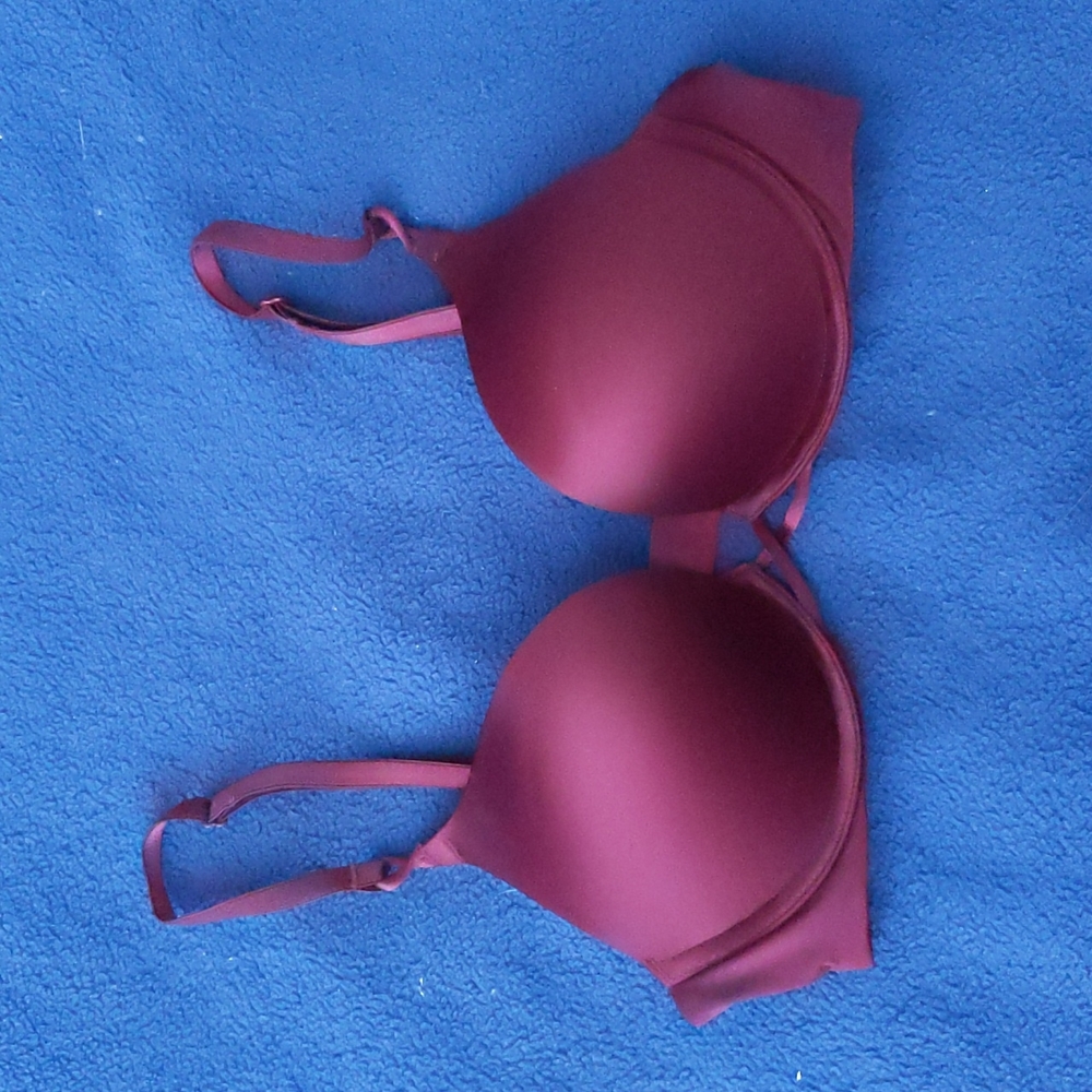Burgundy Victoria's Secret Bombshell Plunge Bra